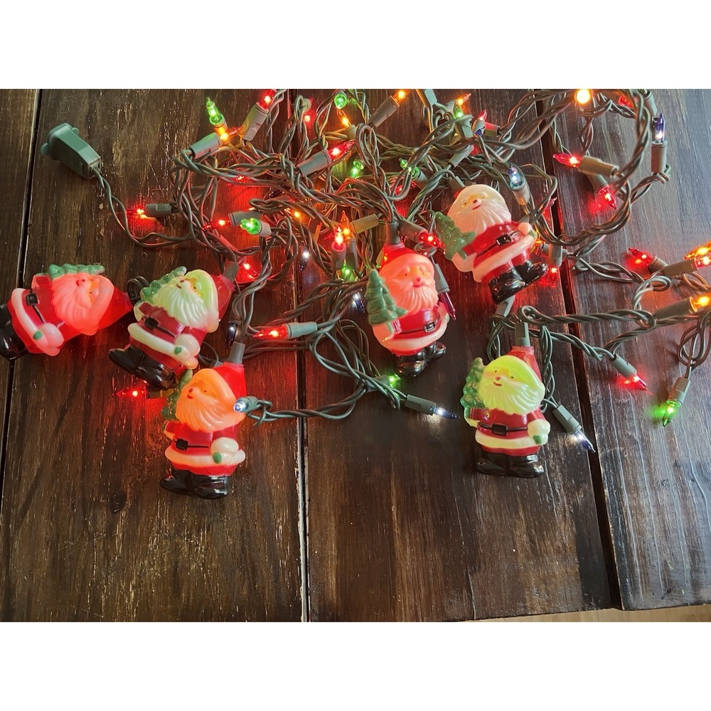 Blow Mold Santa Christmas Light Covers Set Of‎ 6 - Picture 7 of 10